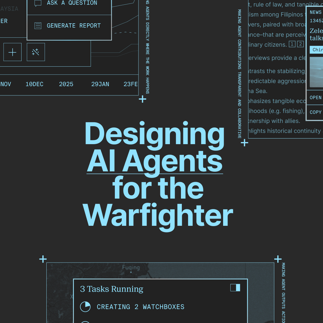 Designing AI Agents for the Warfighter